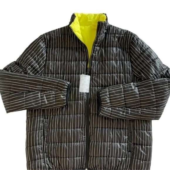 Disney Nightmare Before Christmas Jack Skellington Reversible Puffer Jacket Mens - Picture 6 of 6